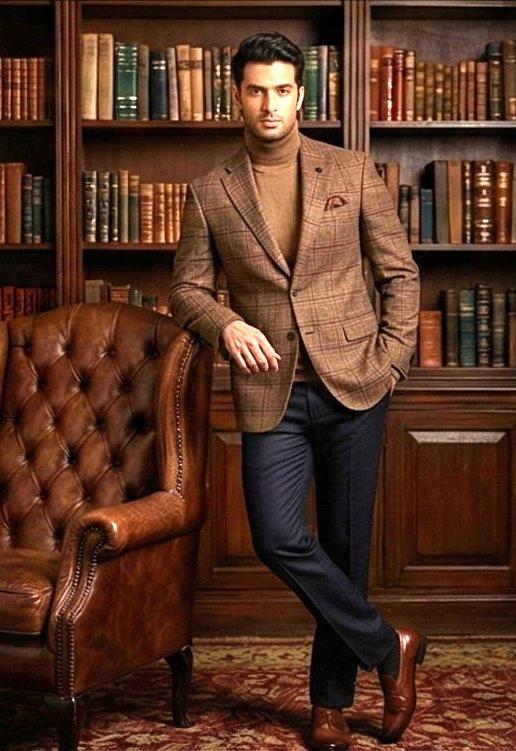 Brown blazer tailoring